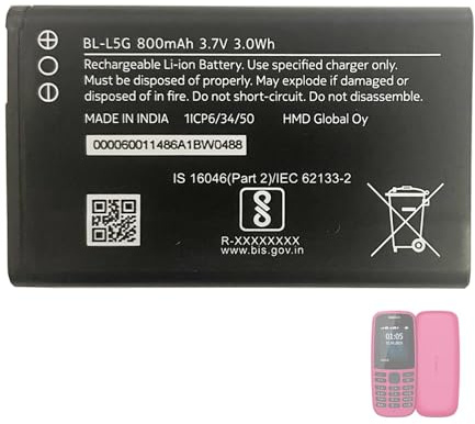 Aousavo BL-L5G ersatz akku Kompatibel mit Nokia 105 BL-L5G