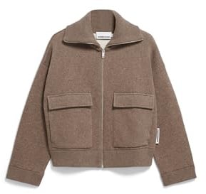 ARMEDANGELS Damen Strickjacke aus Bio-Woll Mix JOANIAAS Oversized Fit Cinnamon Dust Melange Xs