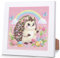 Igel Diamond Painting Kinder Mit Holzrahmen,Set Full Diamant Painting Bilder Kinder Tiere,5D Diamond Painting Kinder Mädchen,DIY Mosaikherstellung Arts Craft für Home Wand Decor 18x18cm