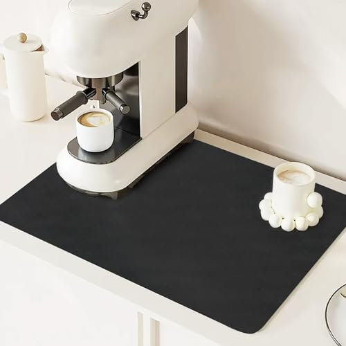 Tapetes para escurridor, tapete absorbente de secado de platos, 16 x 12 pulgadas, tapete de drenaje súper absorbente de cocina, tapete de drenaje antideslizante de secado rápido, tapete escurridor de