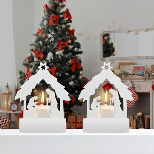 Set di stampi in silicone per presepe 3D, per decorazioni da tavolo, per candele fai da te, artigianato, decorazione per la casa