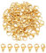 UNICRAFTALE 60 pz 24K Placcato Oro Collana Fermagli In Acciaio Inox Moschettone cheusura 15mm Gancio di Fissaggio Catena Fine Fermagli per La Creazione di Gioielli