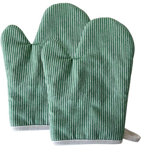 Mlysnd Oven Gloves, Oven Gloves Heat Resistant (1 Pair) 19x26cm, Protect Your Hands Against High Temperatures Thick and Durable, Suitable for Kitchen Cooking and Baking Oven Mitts(Green)