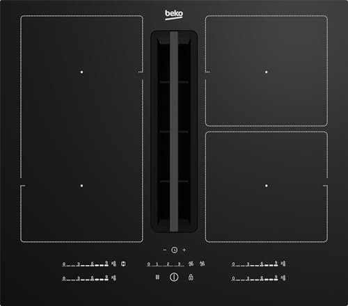 Plaque de cuisson avec hotte intégrée Beko HIXI64700UF + HOTTE INTEGREE