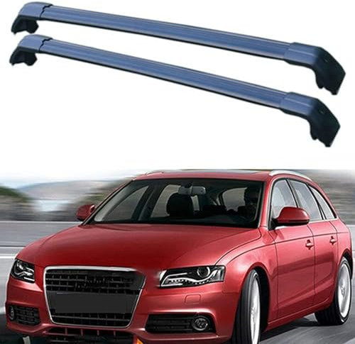 WBWJYAI Dachgepäckträger Dachträger-Querstangen Dachträger aus Aluminium für Audi A4 Avant A4 travel Version (Avant) B8 2008-2015 2 Stücke Relingträger Gepäckablage,C