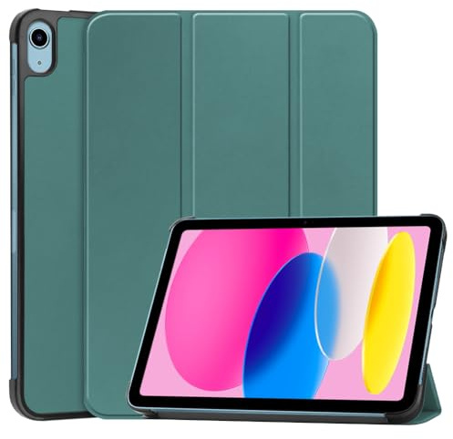 Kepuch Custer Hülle für iPad 11 (CPU A16) 2025 / iPad 10 10.9 2022,Smart PU-Leder Hüllen Schutzhülle Tasche Case Cover - Grün
