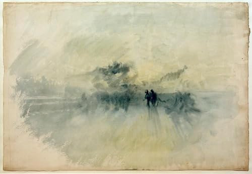 RZHRHJES Kunstwerk Bilder Leinwand Kunst Gemälde Leinwand Malerei Poster Figuren im Sturm von Mallord William Turner Wandbild für Heimdekoration 60x90cm