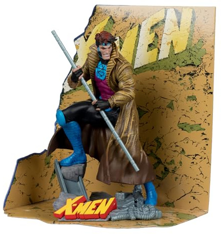 McFarlane Marvel Gambit Jouet de Collection à l'échelle 1:10e avec scène (X-Men #1)