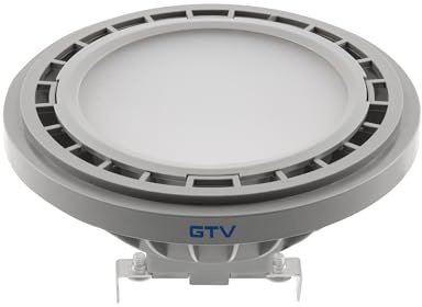 GTV LED Strahler AR111 G53 12,5W 1100lm 3000K Warmweiß 12V DC 120° Abstrahlwinkel Grau Spotlampe