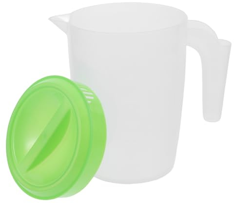 MOLUCKFU Pichet à Eau 1 Litre en Plastique Couvercle pour Boissons Froides, pour Restaurant et Réception