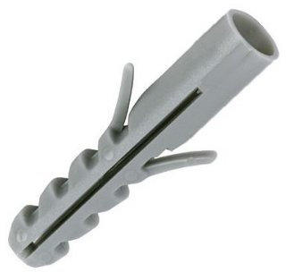 Pack of Wall Plugs, Heavy Duty M12 x 60mm, Rimless Grey Nylon, STARPACK Hardware range, 72236