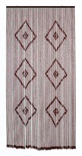 VERDELOOK Tenda in Legno per Interno ed Esterno, 120x240 cm, Marrone, Fili 80