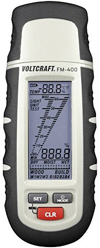 VOLTCRAFT FM-400 Materialfeuchtemessgerät Messbereich Baufeuchtigkeit (Bereich) 0.1 bis 24% vol Messbereich Holzfeucht