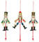 13cm Wooden Nutcracker Pull Puppet Toy Decoration - One Chosen at Random