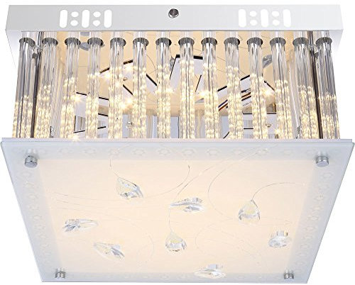 Design LED Deckenlampe mit Kristallbehang und Stäben HEIDIR