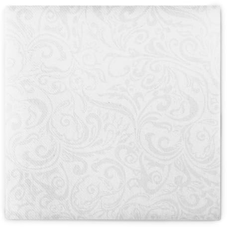 Mank Airlaid-Servietten Lias 40x40 cm | Premium Einweg-Serviette | textilähnlich und saugstark | perfekt für Hochzeit & Partys | 50 Stück | Weiß