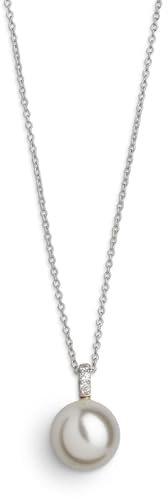 XENOX® Halskette mit Perlen-Anhänger - Damen Halskette aus hochwertigem 925/- Sterlingsilber
