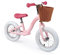 Janod - Metal Balance Bike - Retro Vintage Look - Learning Balance and Independence - Adjustable Saddle, Inflatable Tires - Basket Included - Pink Color - For children from the Age of 3, J03295