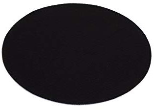 Primaflor - Ideen in Textil Event-Teppich Hochzeitsteppich Podium Rund, Schwarz, 1,50m Durchmesser, Schwer Entflammbar, Weihnachtsbaum-Decke, Teppich, Stehtisch-Unterleger