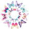 Rubywoo&chili 18 Stück Schmetterling-Haarclips, Damen Mädchen Kinder Haar Clips Set 3D Schmetterling Haarspange, Kopfschmuck für Braut Hochzeit Accessoire