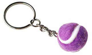 NUOBESTY 5stücke Mini Tennisball Schlüsselanhänger Violett Kreativer Schlüsselanhänger Anhänger Für Spieler Sportler Teamkollegen Geschenk Party Dekor Für Tasche Handy Autoschlüssel