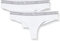 Emporio Armani Damen Bi-Pack Brazilian Brief Iconic Cotton Unterwäsche, Weiß, L