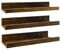 Giftgarden Floating Shelves for Wall Set of 3, 40cm Rustic Wall Mounted Ledge Shelf for Bathroom, Bedroom, Living Room, Kitchen