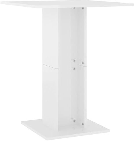 vidaXL Bistrotisch Stehtisch Bartisch Partytisch Esstisch Küchentisch Tisch Hochglanz-Weiß 60×60×75 cm Holzwerkstoff