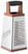 BergHoff Balance Reibe 4-seitig Leo (Küchenreibe aus Edelstahl, Vierkantreibe mit Soft-Touch Griff, für Parmesan, Obst, Gemüse, spülmaschinenfest) 3950200