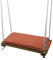 Skyline Holz Schaukelsitz Kinder Schaukel Garten Schaukel für Innen und Außenbereich mit Einstellbares Seil bis 150 kg (Natürlich & Orange)