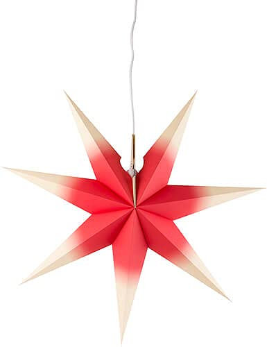 Erzgebirgischer Fensterstern rot-gelb - 53 cm