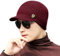 Rumity Herren Mütze mit Schirm Fleece Visor Beanie Schirmmütze Wintermütze Herren wintermuetze mit Schirm - Warm strickmütze mit Schild für Winter (Rot, M)