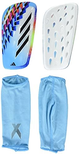 adidas Unisex-Erwachsene X League Schienbeinschoner, Wei /helles Cyan/Schwarz, Gr e L
