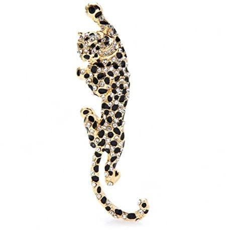 1 Stück Klettern Leopard Brosche Pins Für Frauen Und Männer Tier Broschen Winter Luxus Schmuck Neues Jahr Geschenk