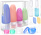 Opret Flacon de Voyage en Silicone, 18 Pcs 89ml Étanches Bouteille Vide Contenant Kit avec Étiquettes pour Shampoing, Lotion et Accessoires de Voyage, Approuvé par FDA sans BPA
