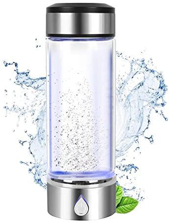 CEIEVER Wasserstoff-Wasserflasche 420ML, Wasserstoff Generator mit PEM- und SPE-Technologie Wasserstoff Wasser Lonisator mit USB-Kabel,bis zu 1600 PPB,Anti Aging