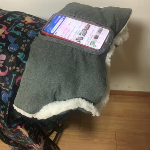 Handwärmer Kinderwagen Handwärmer Handschuhe Handmuff mit Plüsch Wasserdicht Winddicht Stroller Kinderwagenmuff Universalgröße Fingerwärmer für Buggy Radanhänger