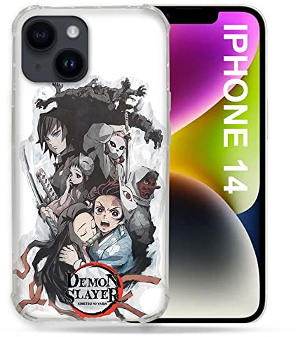 Cokitec Schutzhülle für iPhone 14 (6.1) Manga Demon Slayer, Weiß
