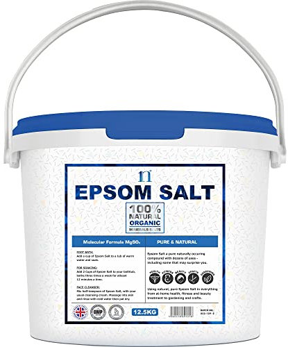 Epsom Salt 12.5KG Bucket Food Grade Magnesium Sulphate Bath Salts Epsom Salts Mined from Natural Deposits in Germany