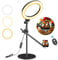 Desk Ring Light Overhead Mount Phone, LUXSURE 10 Ring Light with Tripod Stand & Phone Holder, Overhead Tripod with Adjustable Shooting Arm for Cooking/Makeup/Selfie/Live Stream/Video Recording