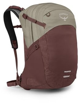 Osprey Tropos Unisex Lifestyle Backpack Sawdust Tan/Raisin Red O/S