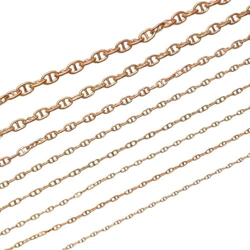 KUENCE 1PCS Length 300mm Copper Railing Chain Marine Use Anchor 60-200 Ratio Simulated Cable Link Spare Parts for RC Boat Model (Color : Type 3 L300mm)
