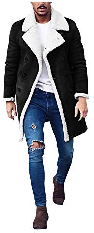 Wildlederjacke Herren Winter Winterjacke Herren Mit Fell Hochwertiges Stehkragen Lederjacke Bomberjacke Winter Lammfell Mantel Trucker Jeansjacke Feldjacke MilitäRmantel ÜBerzieher Wintermantel