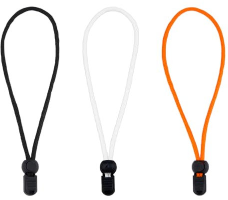 SUPERFINDINGS 3Pcs 3 Colors Nylon Scuba Diving Snorkeling Adjustable Wrist Lanyard Strap Clay Bag Tie Adjustable Cable Strap for Cable Management，200x16x17mm