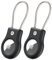 SCALLOP 2er Pack Airtag-Schlüsselanhänger, Airtag-anhänger mit Drahtkabel Stabiler Schutz,Airtag Hülle Kompatibel mit Apple Airtag für Schlüsselanhänger, Schlüssel, Gepäck