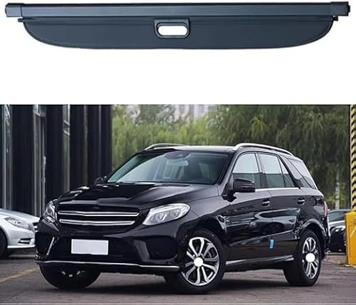 KORSE Auto Laderaumabdeckung FüR Mercedes-Benz W166 GLE 250 300 400 2015-2019, Einziehbare wasserdichte Hintere Kofferraumabdeckung Security Schutz Rollo