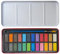 24 Colour Watercolour Paint Set with Brush in Metal Tin – Artist Watercolour Block Paints Travel Palette for Beginners & Hobbyists – Portable Painting Kit with Mixing Tray Lid – Easy to Mix Paints Set