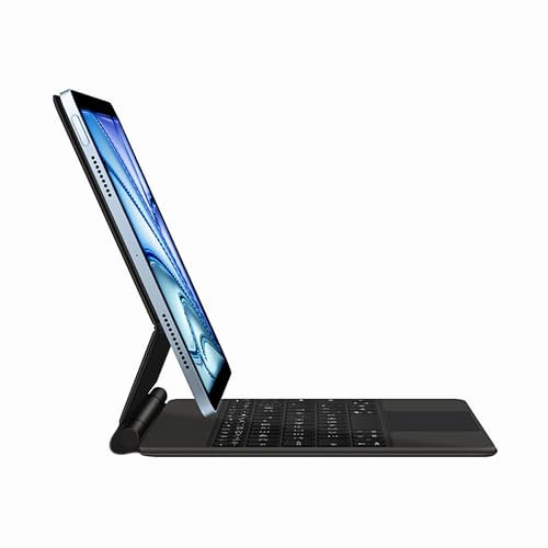 XFTeoux Custodia con Tastiera per iPad Air 11 Pollici M2 2024,PRO 11 Pollici (4Th/3Rd/2Nd/1St Generation),Trackpad Magnetic Floating Stand 7-Color Backlit per iPad PRO 2018/2020/2021/2022,Nero
