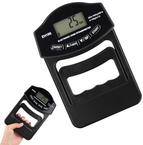 Dinamometro de Digital Dinamómetro de Mano Probador de Fuerza de Agarre para Deportes, Fitness