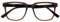 OPULIZE LEO Lesebrille - Großes Rechteckiges Gestell - Braun - Schwarze Bügel - Herren Damen - Federscharniere - R55-2 - +2.00
